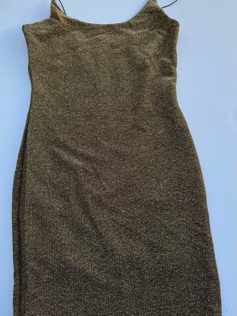 Metallic Gold Mini Slip Dress - Sleek Evening Style